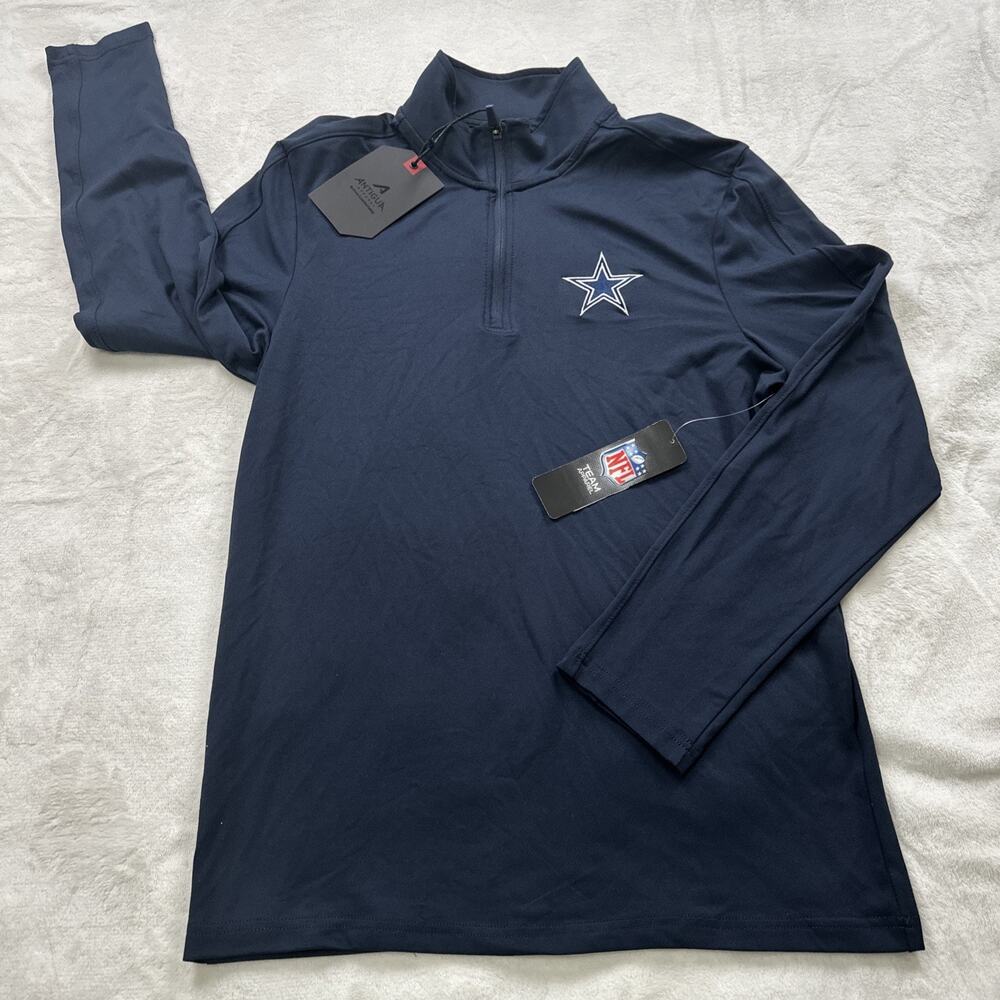 Antigua Dallas Cowboys Shirt Mens‎ Size Small 1/4 Zip Lightweight Pullover NWT